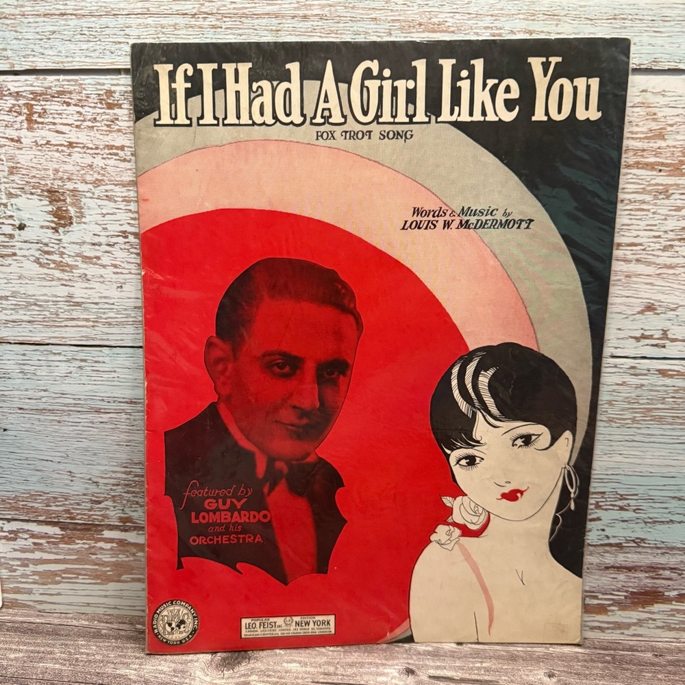 Vintage sheet music “If I Had A Girl Like You” words & music Louis W. McDermott